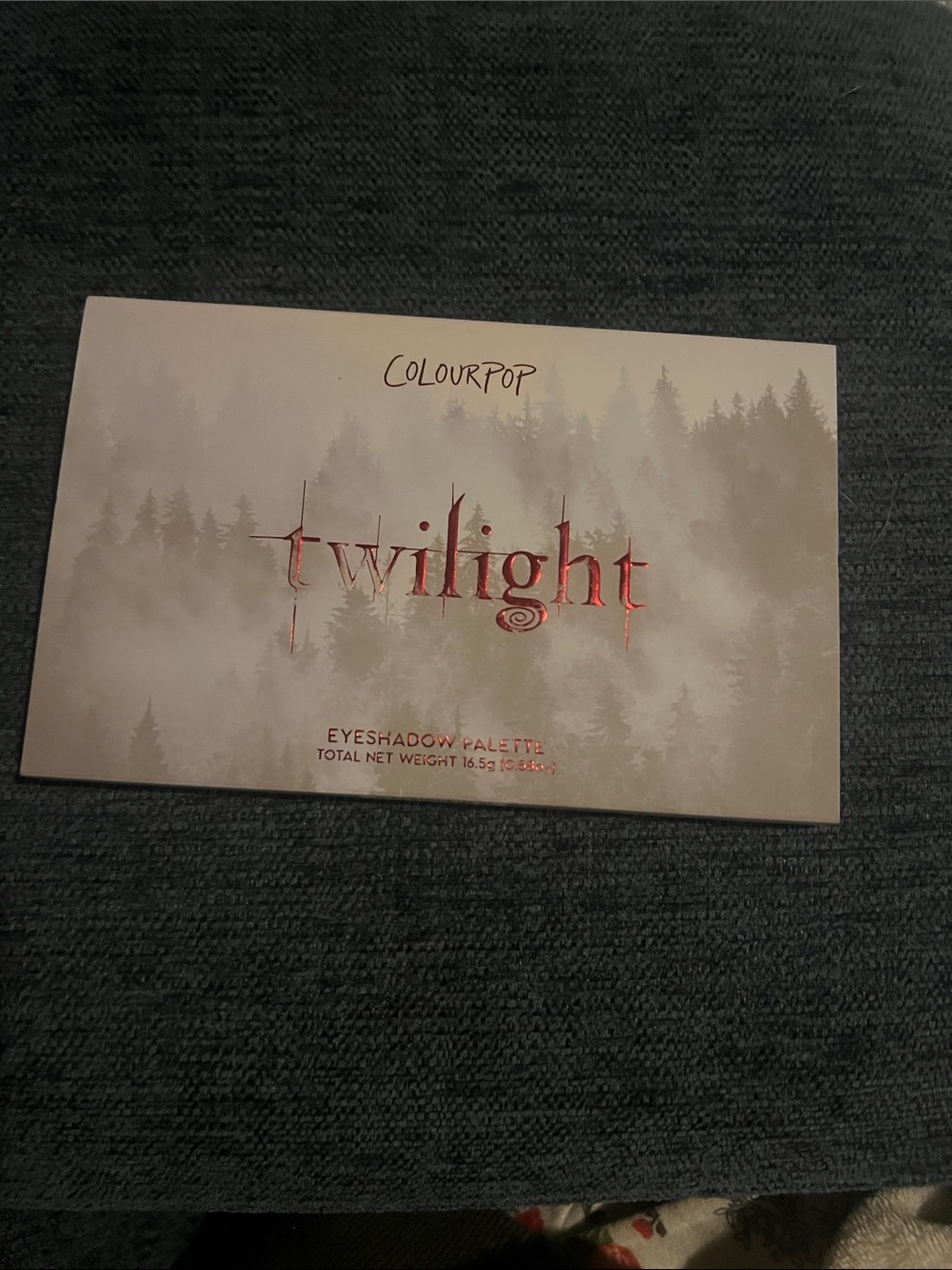 New ColourPop Twilight Eyeshadow Palette - Taupe with Red Metallic Logo